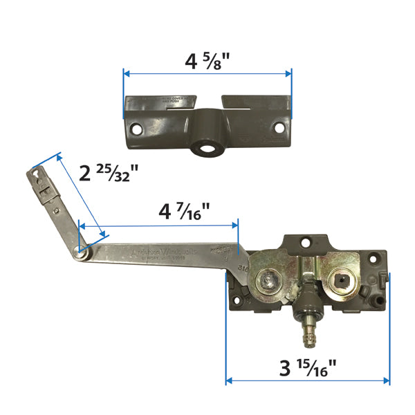 Andersen (Right Hand) Split Arm Operator (1982-1995) - Corrosion Resistant | windowpartshop.com.