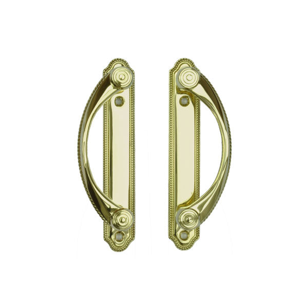 Andersen Whitmore 4-Panel Gliding Door Exterior Hardware Set in Bright Brass (Half-Kit)