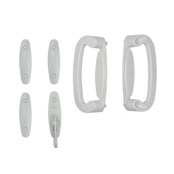 Andersen Tribeca 4-Panel Gliding Door Interior Hardware Set in White (Half-Kit)