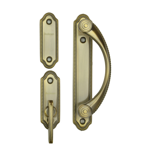 Andersen Whitmore 2-Panel Gliding Door Interior Hardware Set in Antique Brass (Half-Kit)