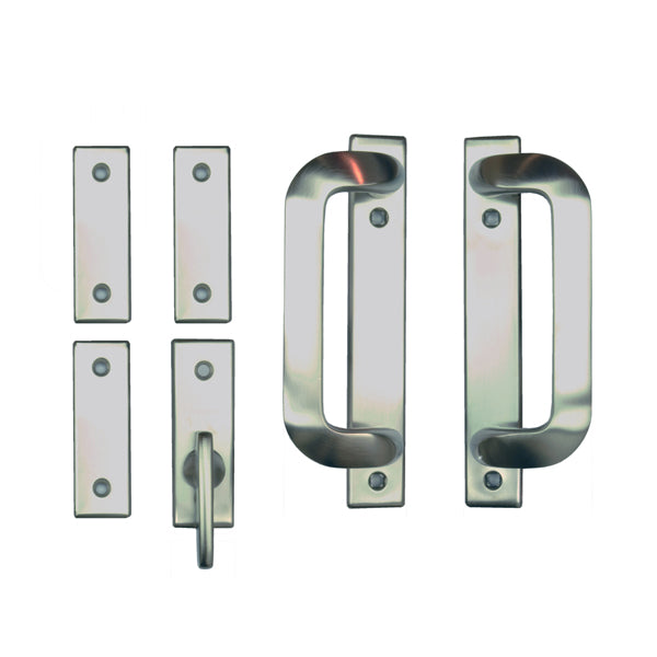 Andersen Anvers 4-Panel Gliding Door Interior Hardware Set in Satin Nickel (Half-Kit)