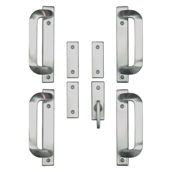 Andersen Anvers 4-Panel Gliding Door Hardware Set in Satin Nickel