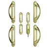 Andersen Whitmore 4-Panel Gliding Door Hardware Set in Bright Brass