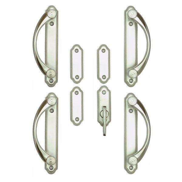 Andersen Whitmore 4-Panel Gliding Door Hardware Set in Satin Nickel