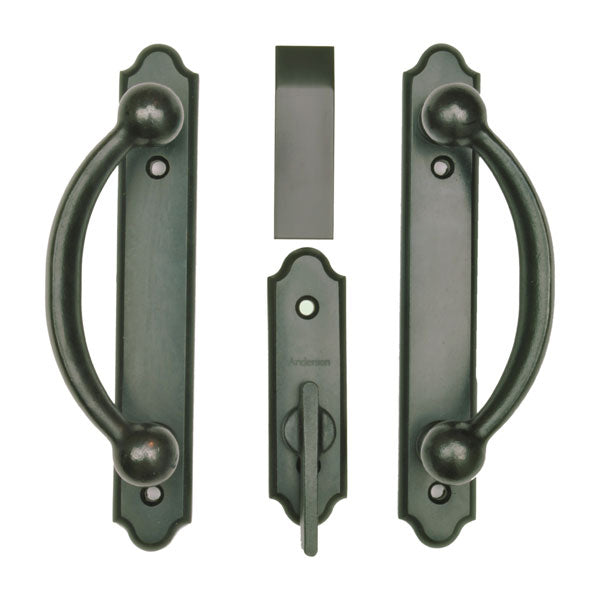 Andersen Encino 2-Panel Gliding Door Hardware Set in Distressed Bronze