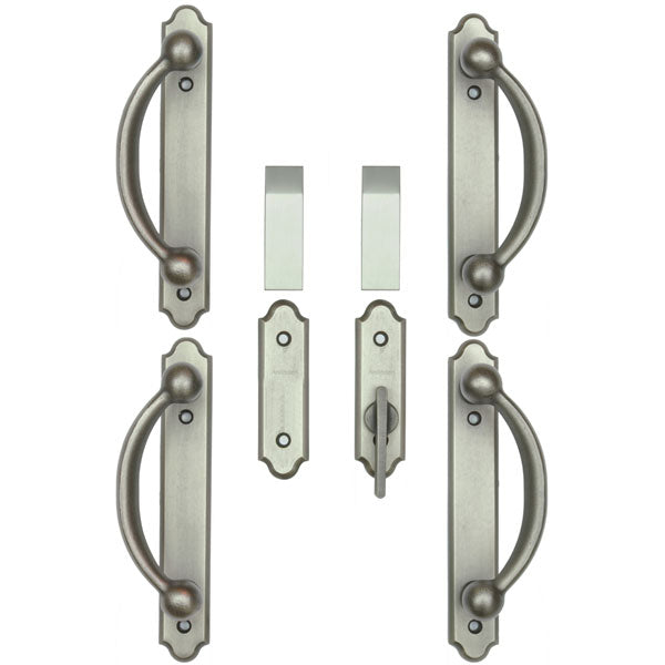 Andersen Encino 4-Panel Gliding Door Hardware Set in Distressed Nickel