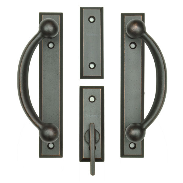 Andersen Yuma 2-Panel Gliding Door Hardware Set in Distressed Bronze