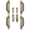 Andersen "Covington" Style (4-Panel) Gliding Door Hardware Set in Antique Brass