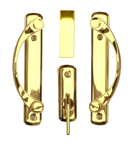 Andersen Newbury 2-Panel Gliding Door Hardware Set in Bright Brass