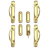 Andersen Newbury 4-Panel Gliding Door Hardware Set in Bright Brass