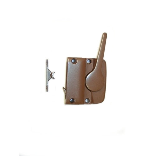 Andersen #7022-47 Sash Lock and Keeper (Right Hand) - Bronze Color (1945 to 1974) | windowpartshop.com.