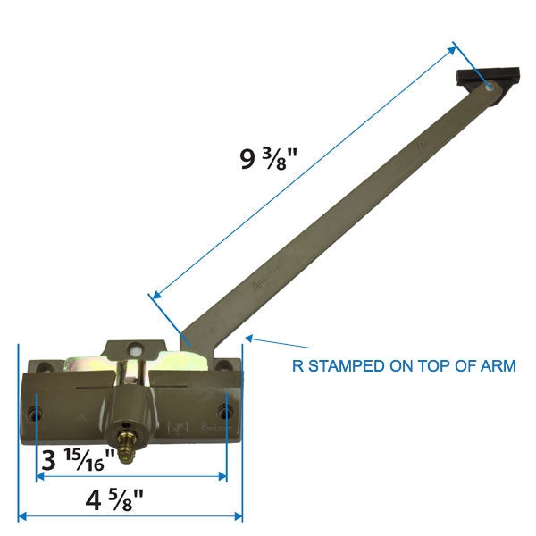 Andersen #7191-32 Operator (Right Hand) with 9-3/8" Arm Length in Stone Color (1979 to1989) | windowpartshop.com.