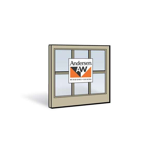 Andersen 2052 Lower Sash with Sandtone Exterior and Sandtone Interior with Dual-Pane Finelight Glass | windowpartshop.com.