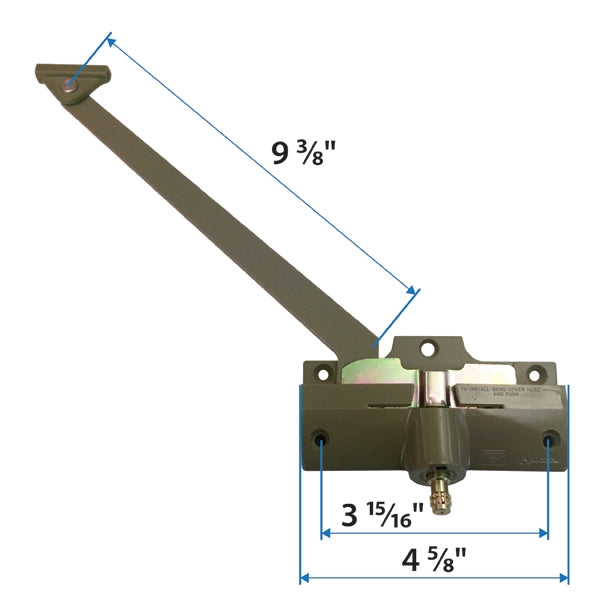 Andersen Straight Arm Operator (Left Hand) with 9-3/8 inch Arm Length (1974-1995) | windowpartshop.com.