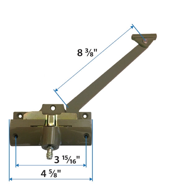 Andersen Straight Arm Operator (Right Hand) with 8-3/8" Arm Length in Stone Color (1974-1995) | windowpartshop.com.