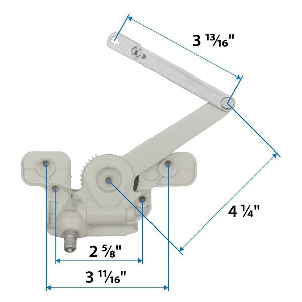 Andersen E-Z Split Arm Operator (Left or Right) Corrosion Resistant - (1995 to Present) | windowpartshop.com.