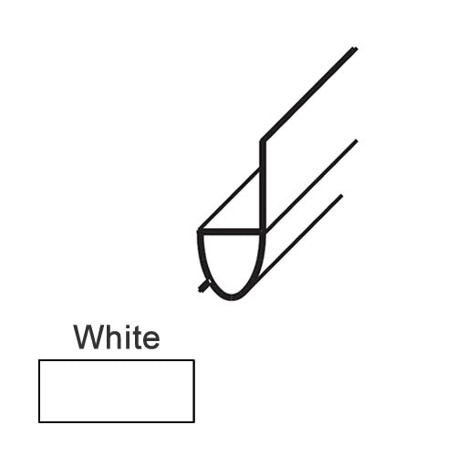 Andersen Bulb Bottom Rail Weatherstrip in White (Service Part) 72" Long | windowpartshop.com.