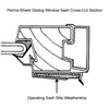 Andersen G5-L Operating Sash Weatherstrip in White | windowpartshop.com.