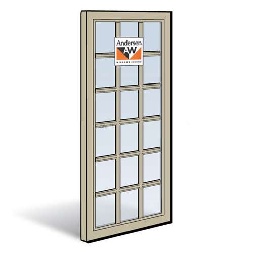 Andersen Operating Panel Sandtone Exterior with Pine Interior Low-E Finelight Glass Size 2668 | windowpartshop.com.