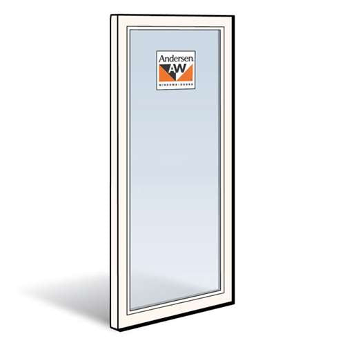 Andersen Operating Panel White Exterior with Pine Interior Low-E Tempered Glass Size 2668 | windowpartshop.com.