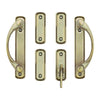 Andersen Newbury 4-Panel Gliding Door Interior Hardware Set in Antique Brass(Half-Kit) | windowpartshop.com.