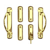 Andersen Newbury 4-Panel Gliding Door Interior Hardware Set in Bright Brass(Half-Kit) | windowpartshop.com.