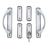 Andersen Newbury 4-Panel Gliding Door Interior Hardware Set in Brushed Chrome(Half-Kit) | windowpartshop.com.