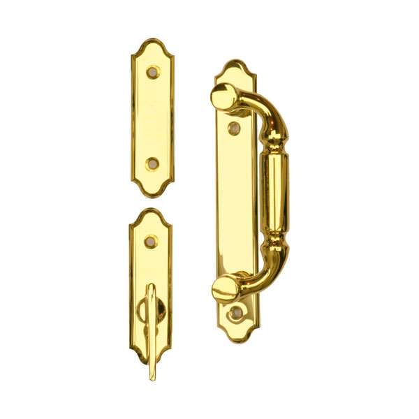 Andersen Covington 2-Panel Gliding Door Interior Hardware Set in Bright Brass(Half-Kit) | windowpartshop.com.