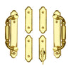 Andersen Covington 4-Panel Gliding Door Interior Hardware Set in Bright Brass(Half-Kit) | windowpartshop.com.