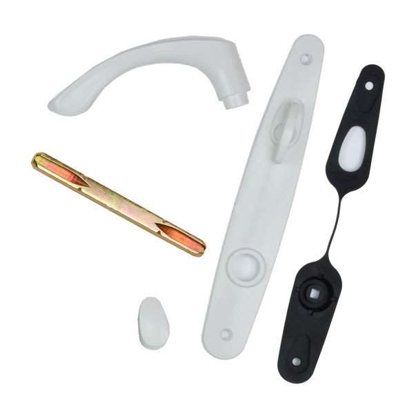 Andersen Tribeca Style (Single Active) Exterior Hardware Set in White - Left Hand - Half Kit | windowpartshop.com.