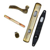 Andersen Newbury Style (Single Active) Exterior Hardware Set in Antique Brass - Left Hand - Half Kit | windowpartshop.com.