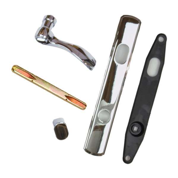 Andersen Newbury Style (Single Active) Exterior Hardware Set in Chrome - Left Hand - Half Kit | windowpartshop.com.