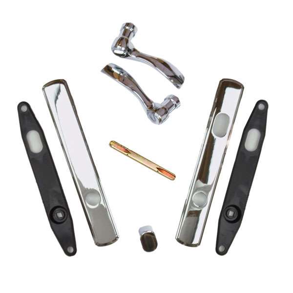 Andersen Newbury Style (Double Active) Exterior Hardware Set in Chrome - Half Kit | windowpartshop.com.