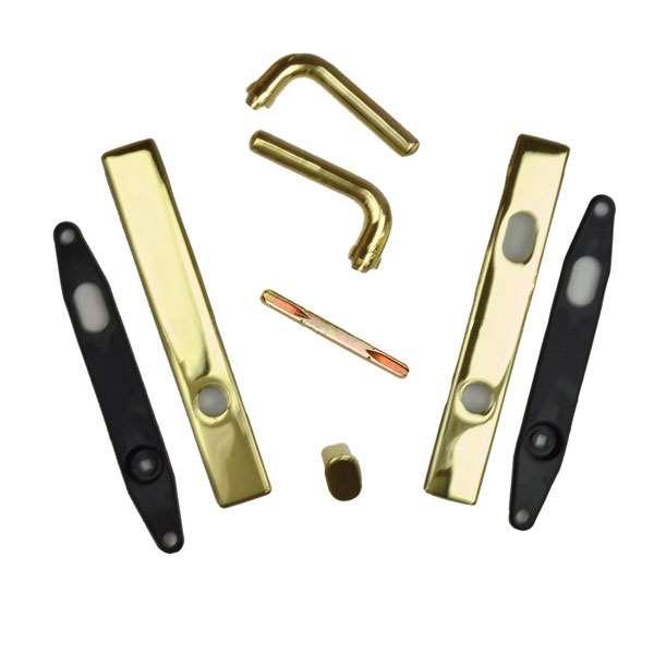 Andersen Anvers Style (Double Active) Exterior Hardware Set in Bright Brass - Half Kit | windowpartshop.com.