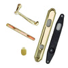 Andersen Whitmore Style (Single Active) Exterior Hardware Set in Bright Brass - Left Hand - Half Kit | windowpartshop.com.