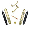 Andersen Whitmore Style (Double Active) Exterior Hardware Set in Bright Brass - Half Kit | windowpartshop.com.