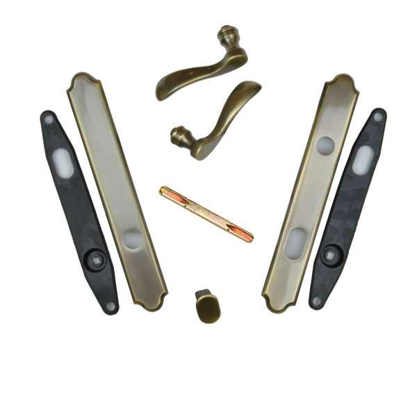 Andersen Covington Style (Double Active) Exterior Hardware Set in Antique Brass - Half Kit | windowpartshop.com.