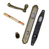 Andersen Whitmore Style (Single Active) Exterior Hardware Set in Antique Brass - Left Hand - Half Kit | windowpartshop.com.