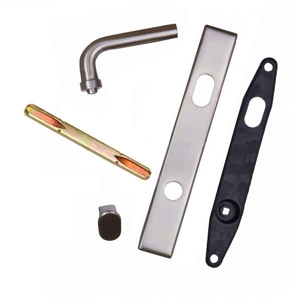 Andersen Anvers Style (Single Active) Exterior Hardware Set in Satin Nickel - Left Hand - Half Kit | windowpartshop.com.