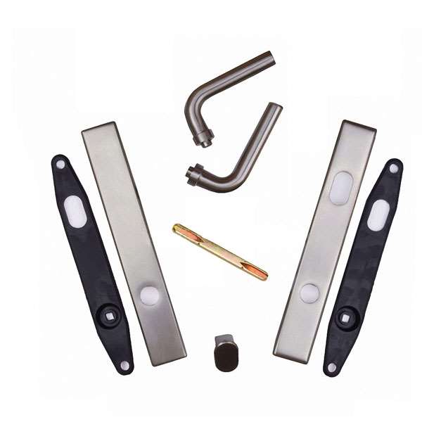 Andersen Anvers Style (Double Active) Exterior Hardware Set in Satin Nickel - Half Kit | windowpartshop.com.