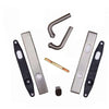 Andersen Anvers Style (Double Active) Exterior Hardware Set in Satin Nickel - Half Kit | windowpartshop.com.