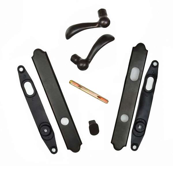 Andersen Encino Style (Double Active) Exterior Hardware Set in Distressed Bronze - Half Kit | windowpartshop.com.