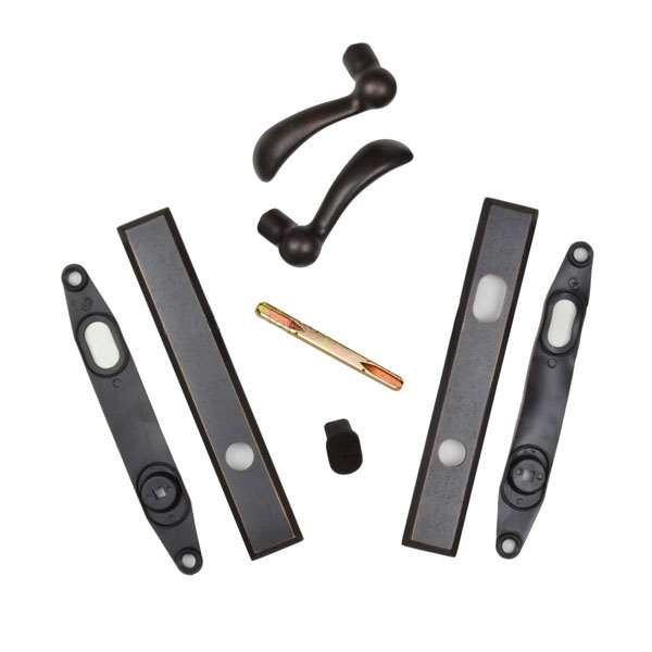 Andersen Yuma Style (Double Active) Exterior Hardware Set in Distressed Bronze - Half Kit | windowpartshop.com.