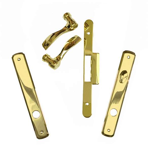 Andersen Newbury Style (Double Active) Interior Hardware Set in Bright Brass - Half Kit | windowpartshop.com.