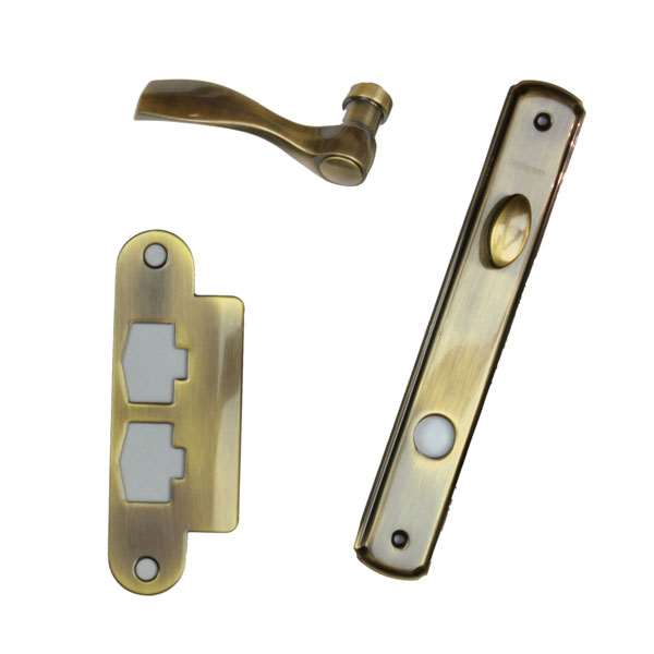 Andersen Newbury Style (Single Active) Interior Hardware Set in Antique Brass - Left Hand - Half Kit | windowpartshop.com.