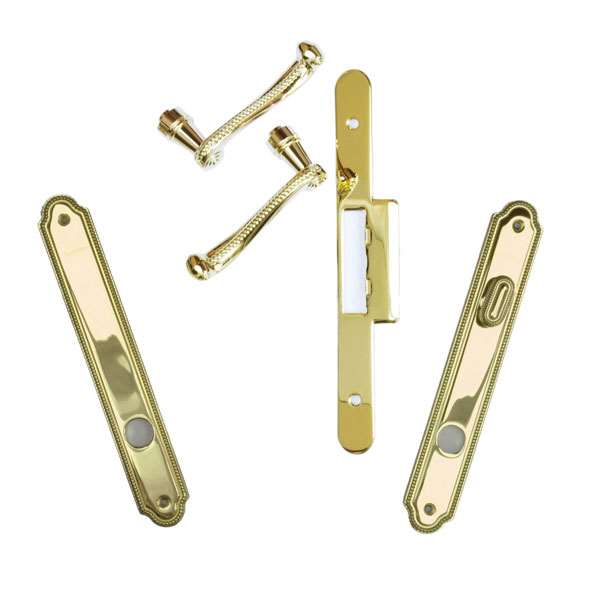 Andersen Whitmore Style (Double Active) Interior Hardware Set in Bright Brass - Half Kit | windowpartshop.com.