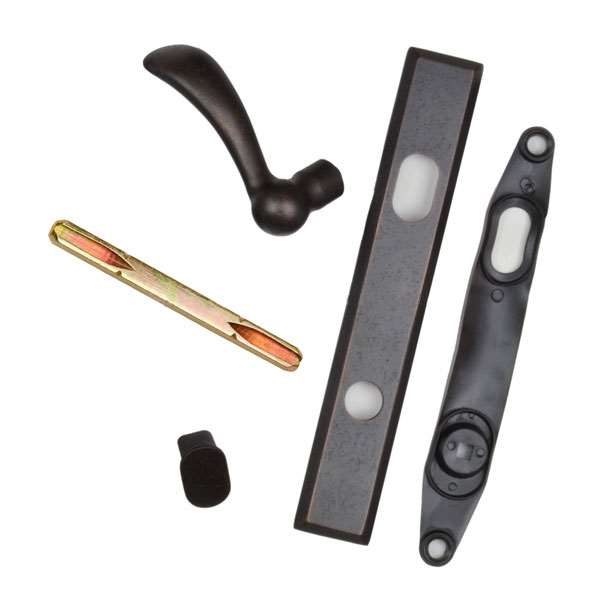 Andersen Yuma Style (Single Active) Exterior Hardware Set in Distressed Bronze - Right Hand - Half Kit | windowpartshop.com.