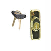 Andersen Newbury Style - Exterior Keyed Lock with Keys (Left Hand) in Bright Brass | windowpartshop.com.