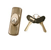 Andersen Newbury Style - Exterior Keyed Lock with Keys (Left Hand) in Antique Brass | windowpartshop.com.