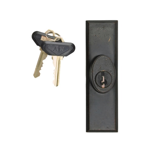 Andersen Yuma Style - Exterior Keyed Lock with Keys (Right Hand) in Distressed Bronze | windowpartshop.com.